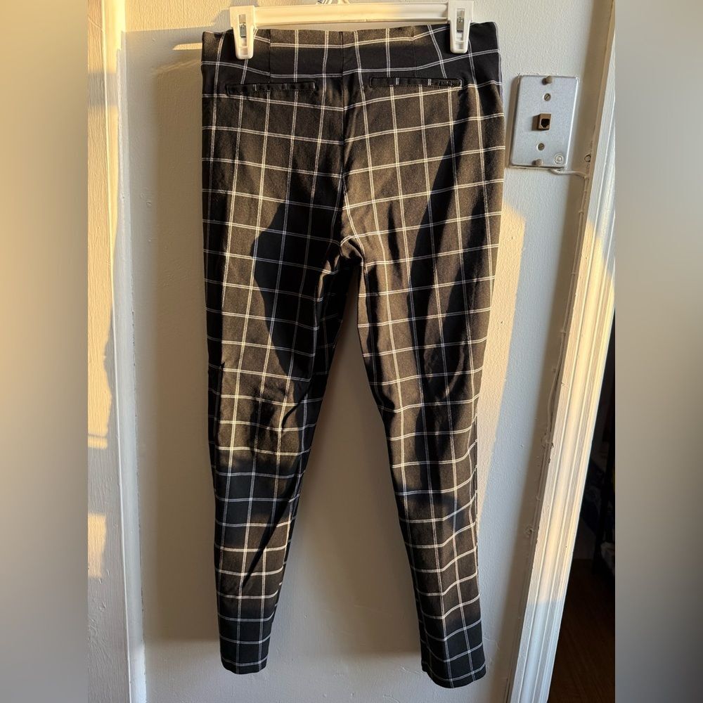 Calvin Klein Office Wear Black and White Checkered Pants Size 10 - Picture 2 of 6